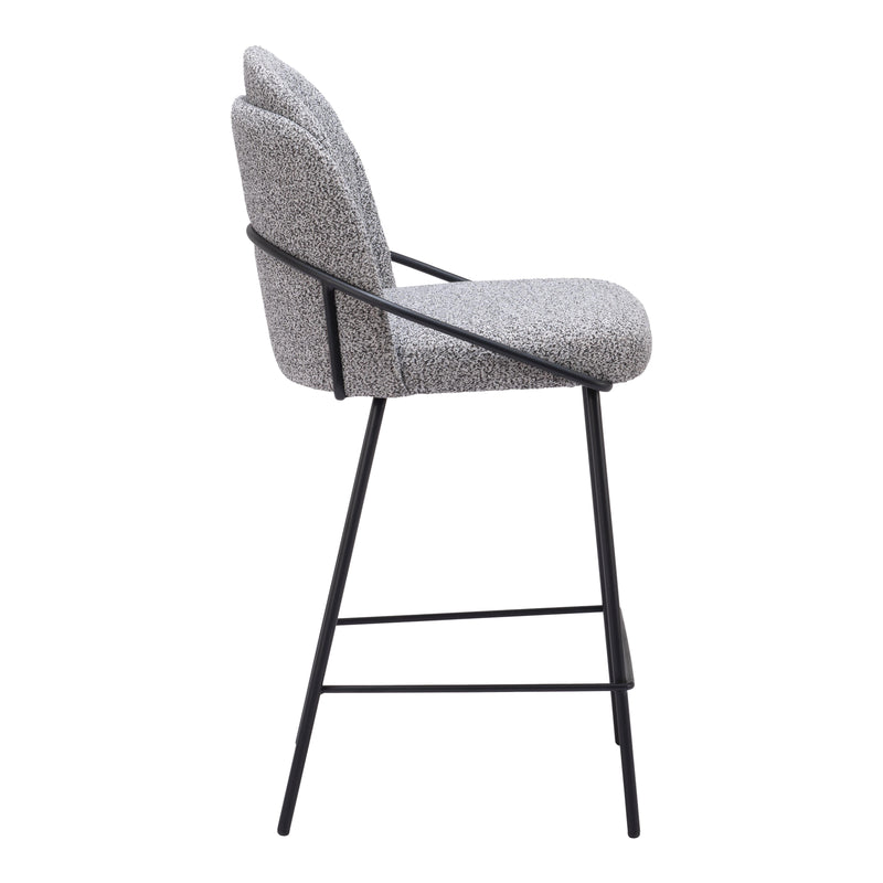 Zuo Jambi 109966 Counter Stool - Black & White IMAGE 2