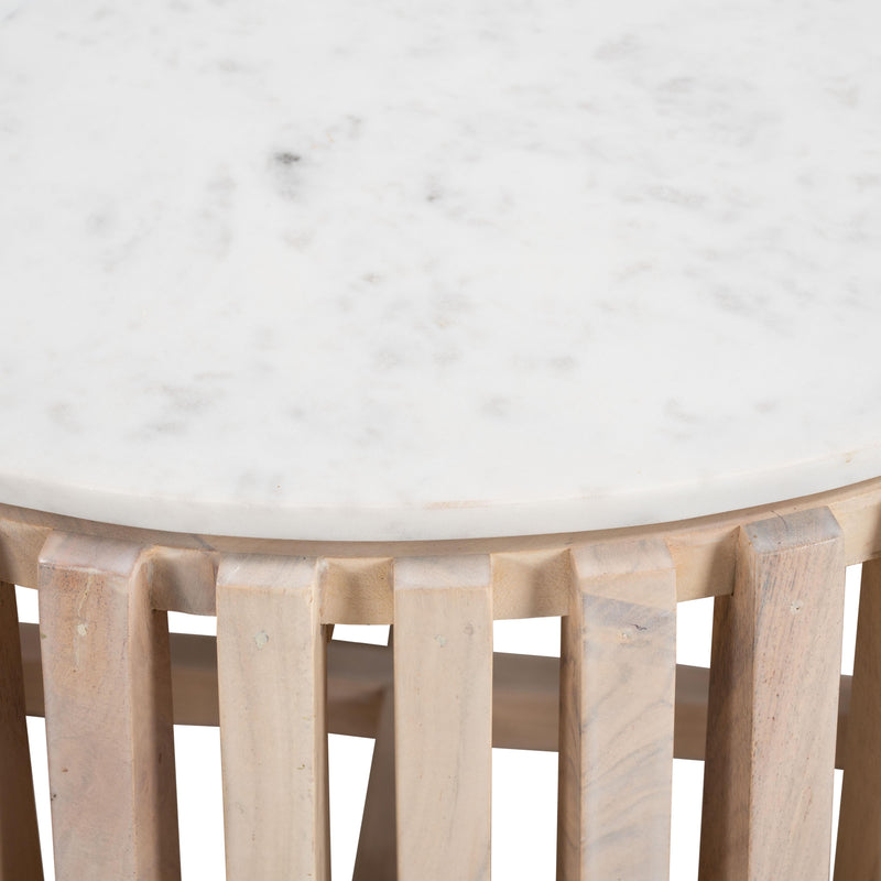 Zuo Cyprus 109914 Coffee Table - White & Natural IMAGE 3