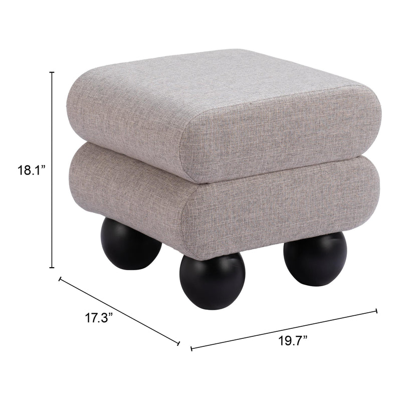 Zuo Davao 109981 Ottoman - Grey IMAGE 9