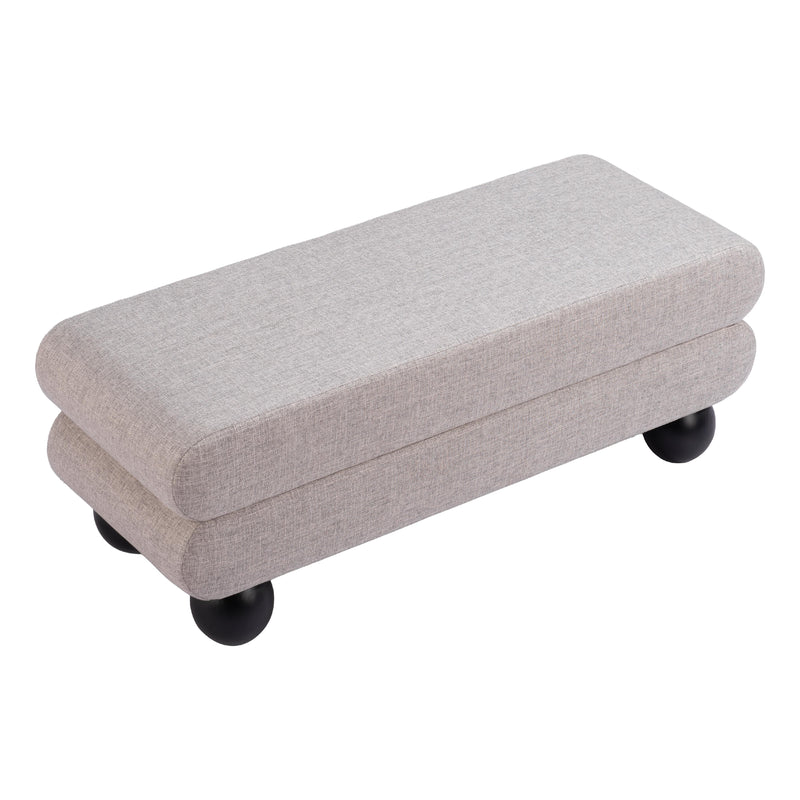 Zuo Davao 109980 Bench - Grey IMAGE 4