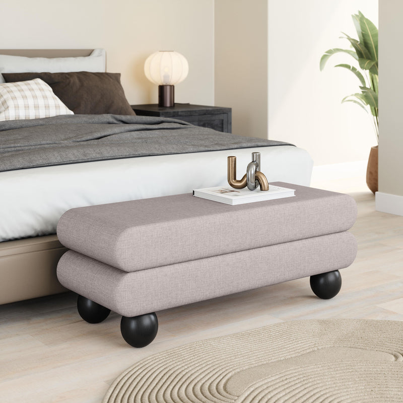 Zuo Davao 109980 Bench - Grey IMAGE 8