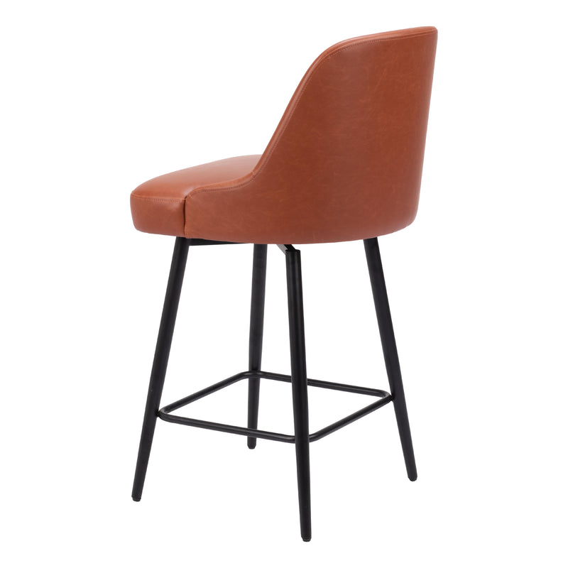 Zuo Keppel 109972 Swivel Counter Stool - Brown IMAGE 5