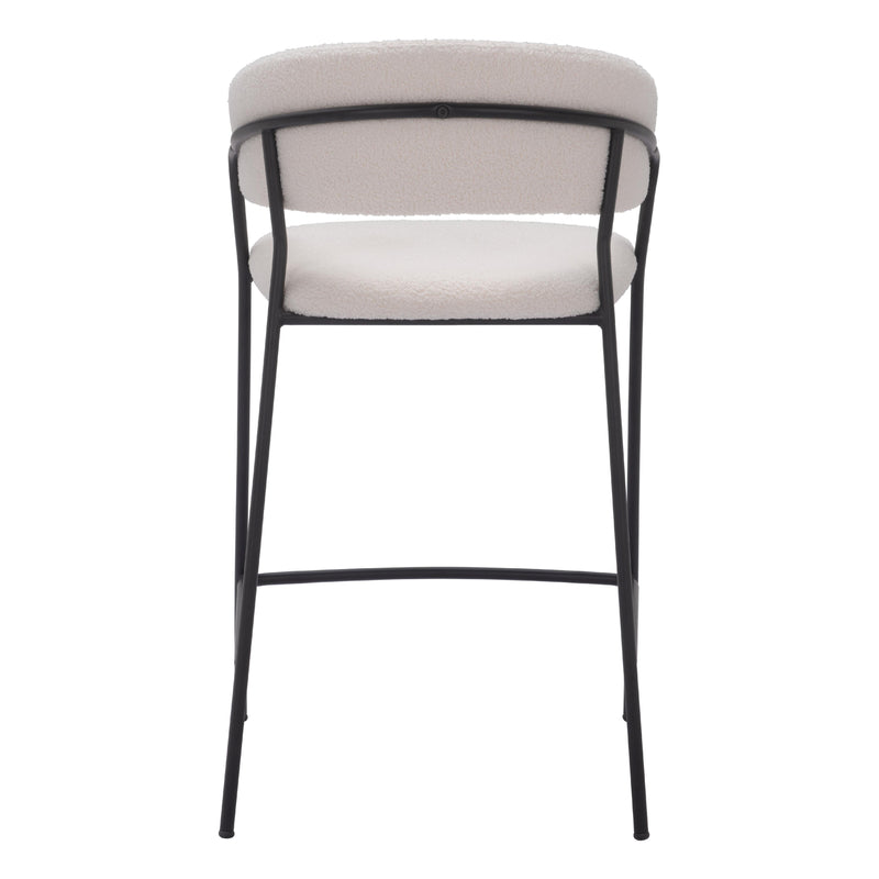 Zuo Josephine 109671 Counter Stool - Cream IMAGE 4