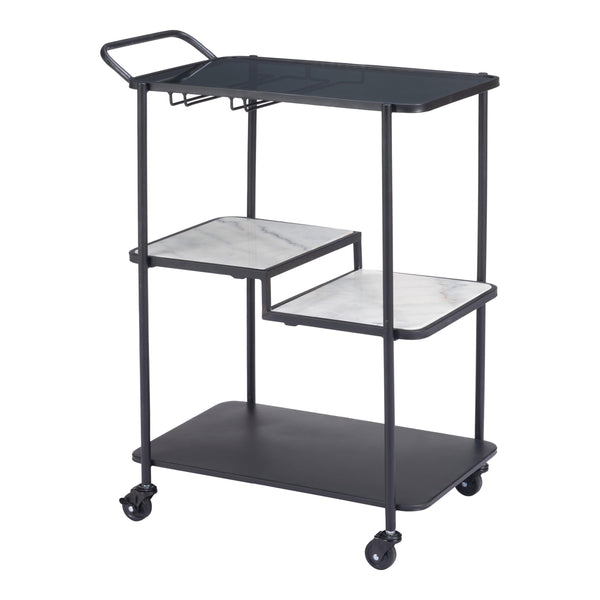 Zuo Constanza 109845 Bar Cart - Black IMAGE 1