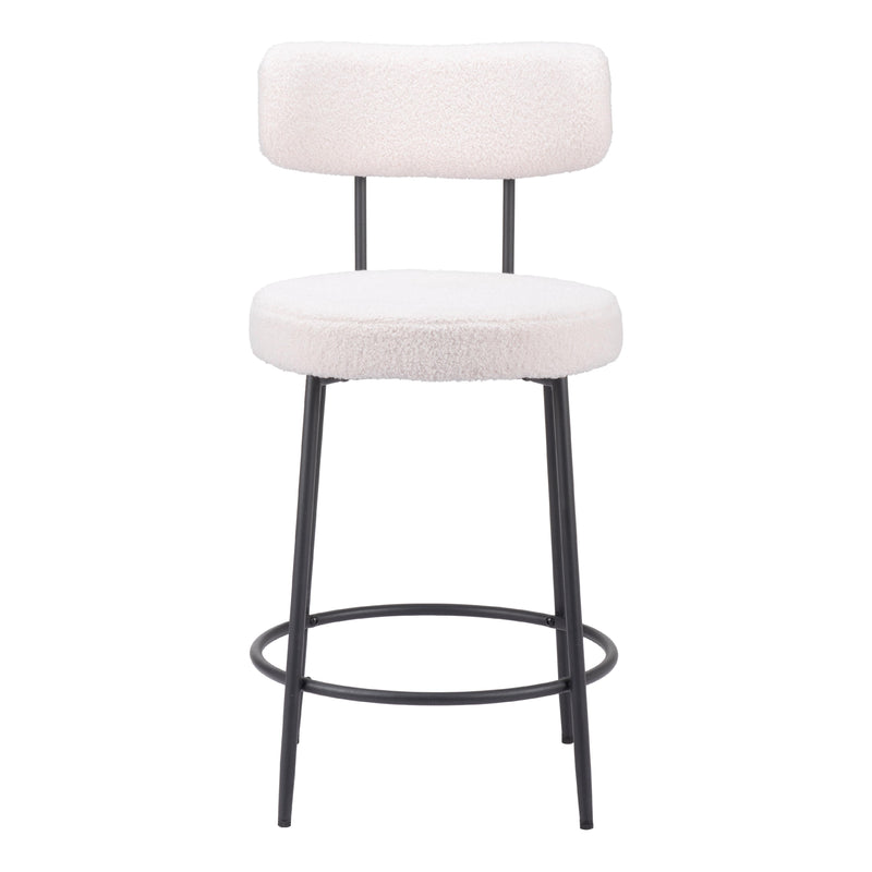 Zuo Blanca 109739 Counter Stool - Ivory IMAGE 3