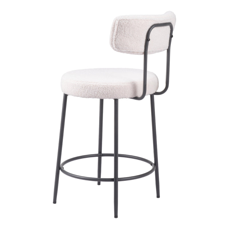 Zuo Blanca 109739 Counter Stool - Ivory IMAGE 5