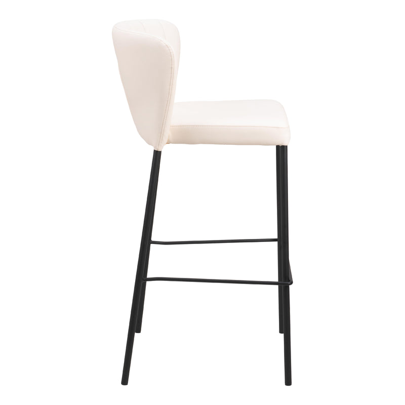 Zuo Linz 109782 Barstool - Cream IMAGE 2