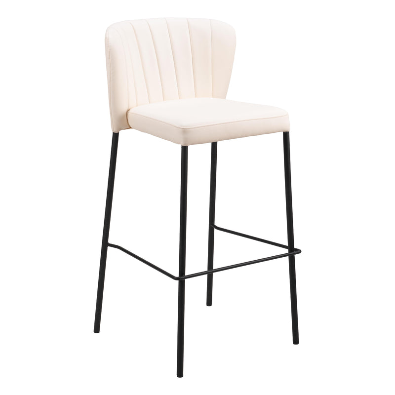 Zuo Linz 109782 Barstool - Cream IMAGE 6