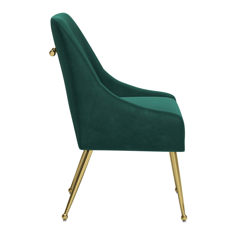 Zuo Maxine 109716 Dining Chair - Green & Gold IMAGE 2