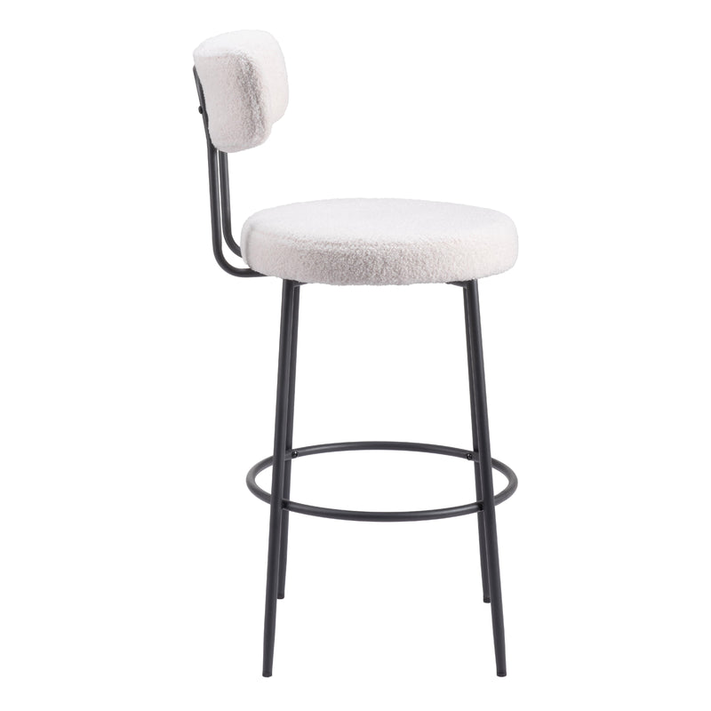 Zuo Blanca 109740 Barstool - Ivory IMAGE 2