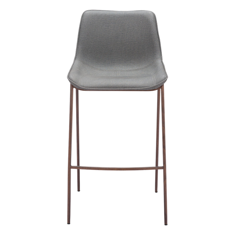 Zuo Magnus 109938 Barstool - Slate Grey & Walnut IMAGE 3