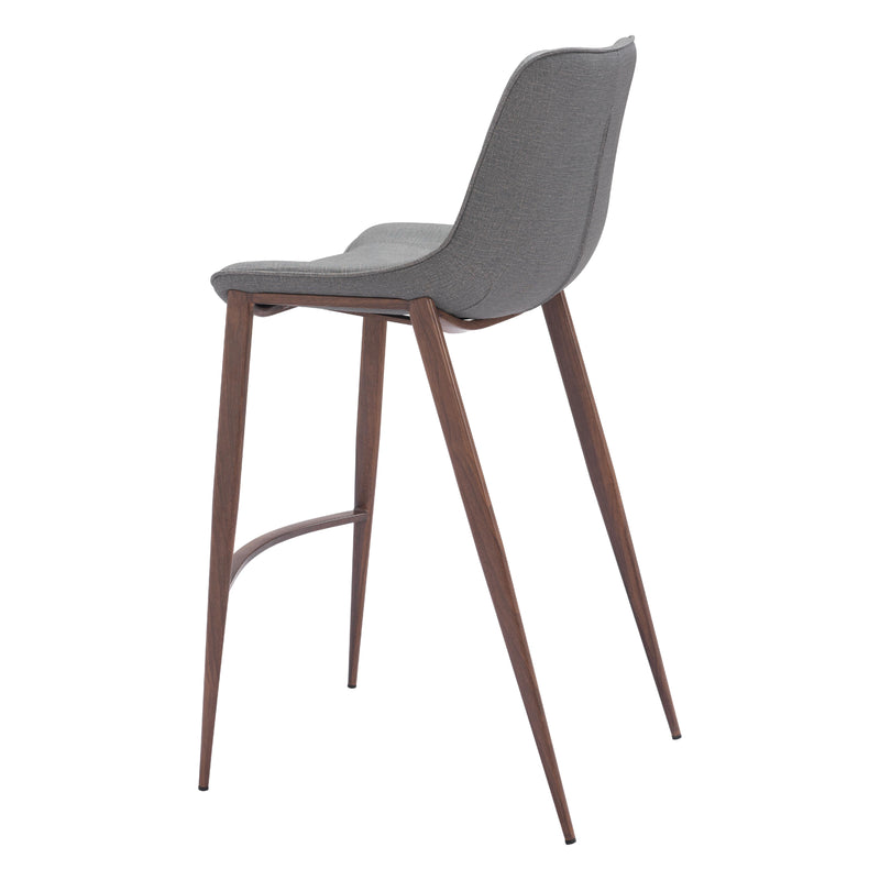 Zuo Magnus 109938 Barstool - Slate Grey & Walnut IMAGE 5