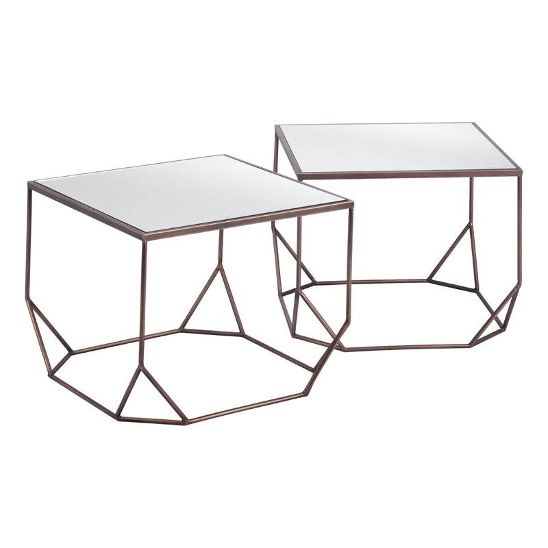 Zuo Arzon 109835 Coffee Table Set - Bronze IMAGE 1