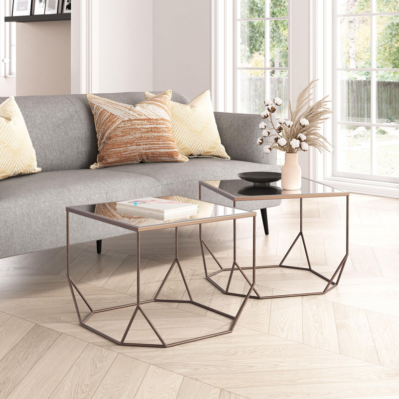 Zuo Arzon 109835 Coffee Table Set - Bronze IMAGE 9