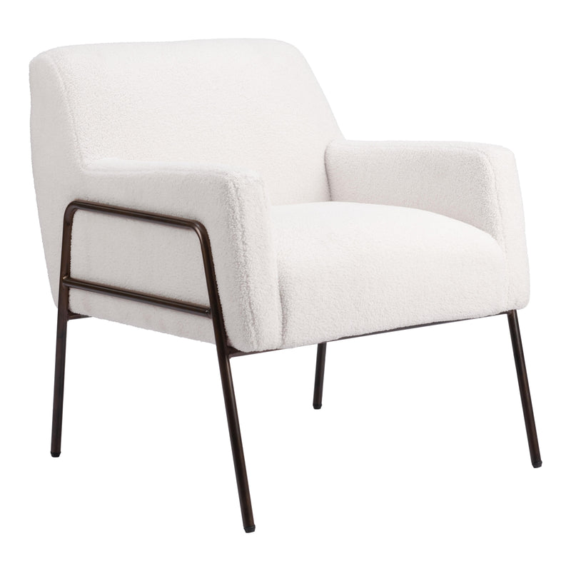 Zuo Charleston 109524 Accent Chair - Cream IMAGE 1