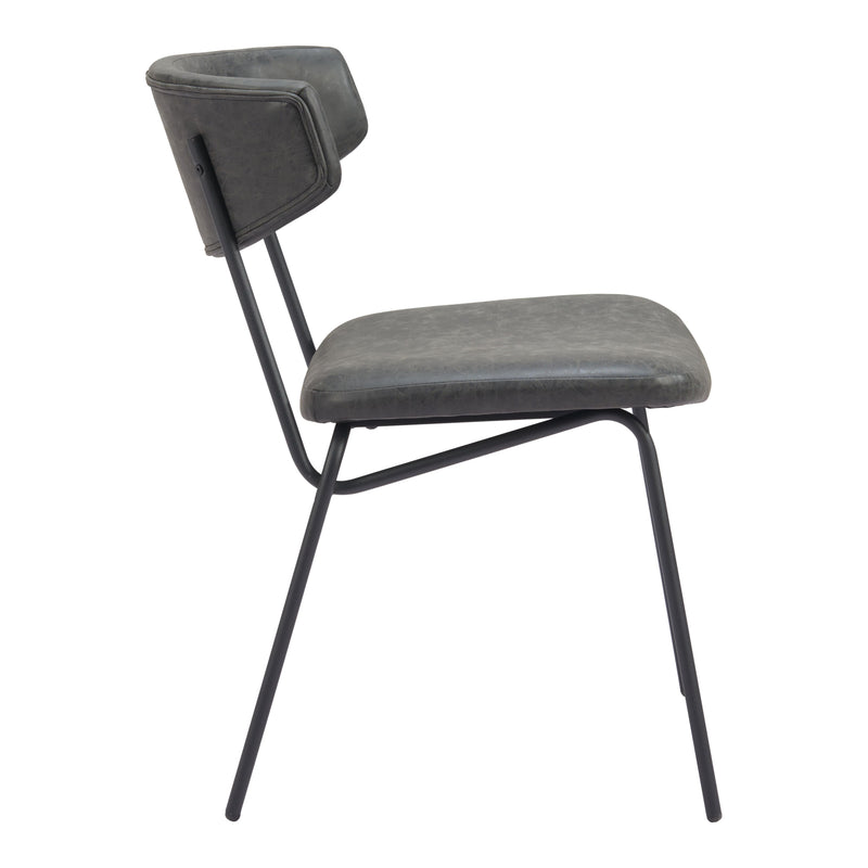 Zuo Charon 110259 Dining Chair - Vintage Black IMAGE 2