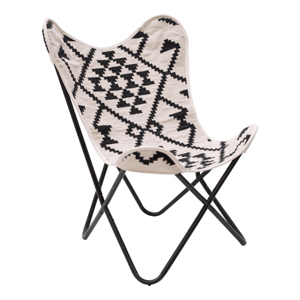 Zuo Rabat 109819 Accent Chair - Beige & Black IMAGE 1