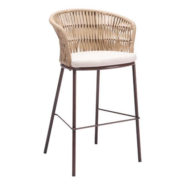 Zuo Freycinet 703990 Barstool - Natural IMAGE 1