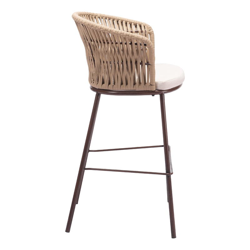 Zuo Freycinet 703990 Barstool - Natural IMAGE 2