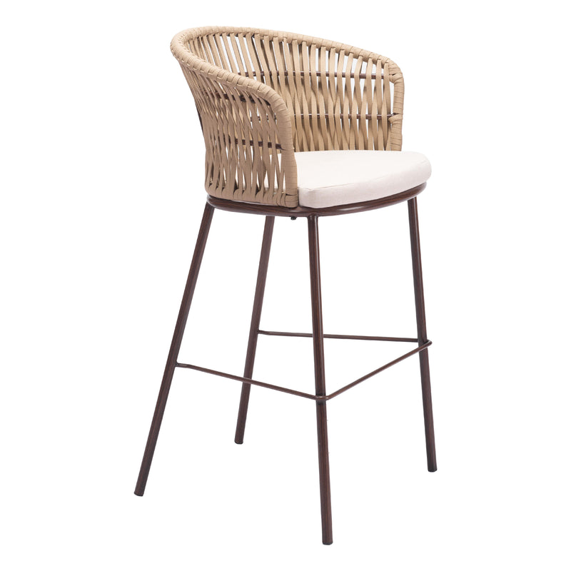 Zuo Freycinet 703990 Barstool - Natural IMAGE 5