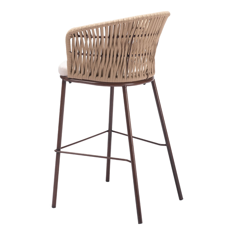 Zuo Freycinet 703990 Barstool - Natural IMAGE 6