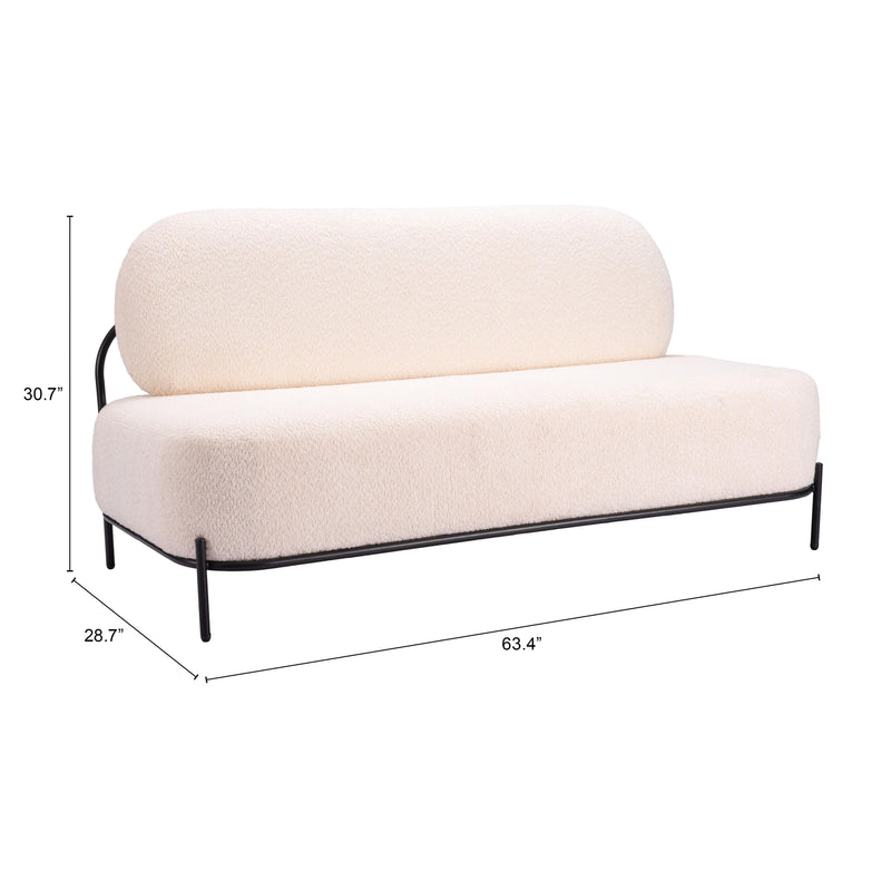 Zuo Arendal 110024 Sofa - Vanilla IMAGE 8
