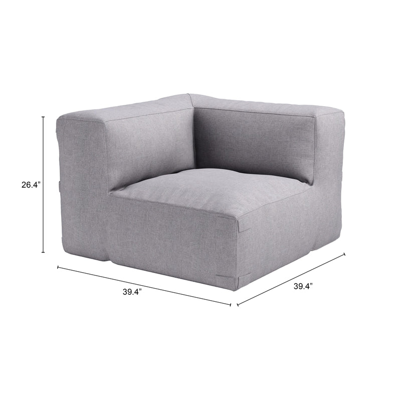 Zuo Luanda 704002 Corner Chair - Grey IMAGE 12
