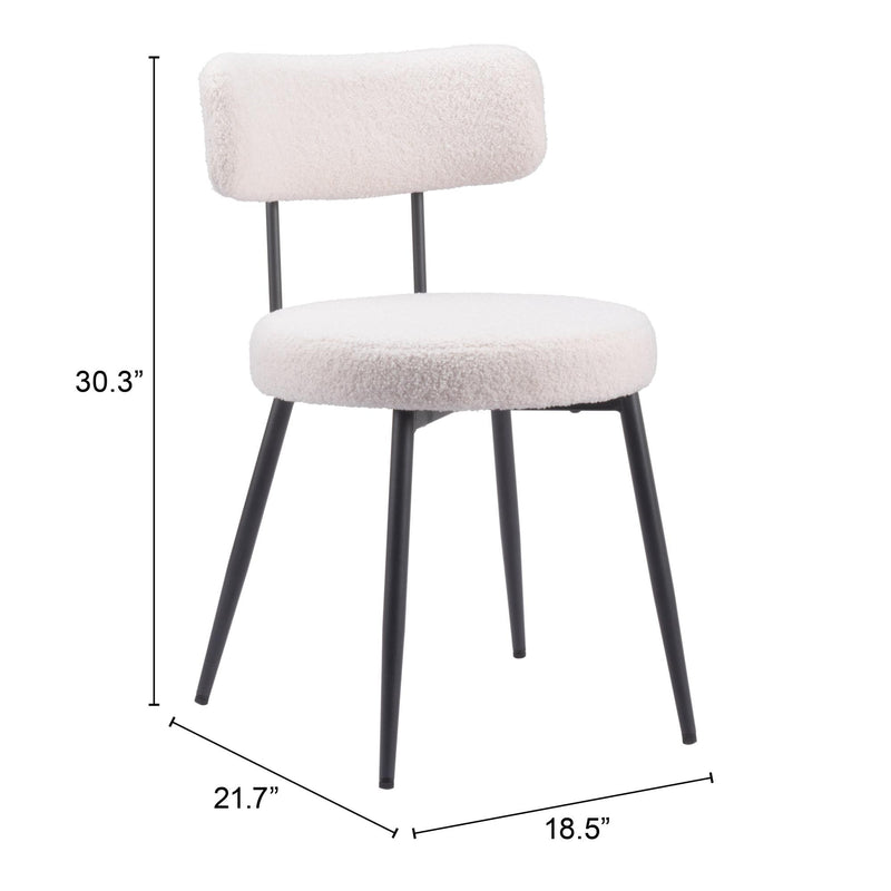 Zuo Blanca 109738 Dining Chair - Ivory IMAGE 10