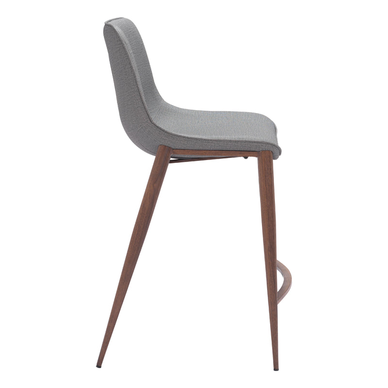 Zuo Magnus 109936 Counter Stool - Slate Grey & Walnut IMAGE 2