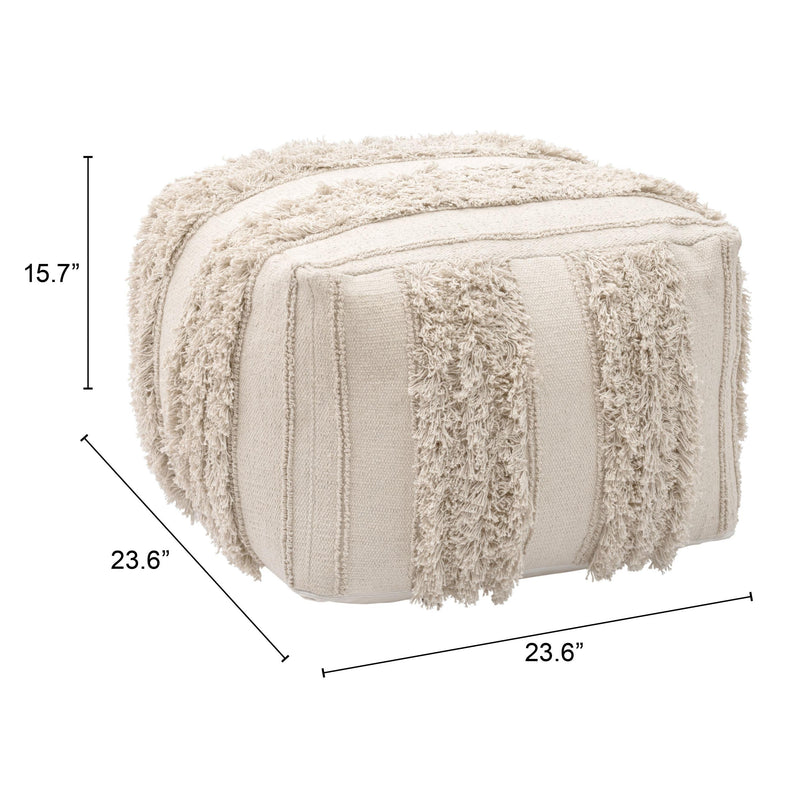 Zuo Peru 109822 Ottoman - Beige IMAGE 6