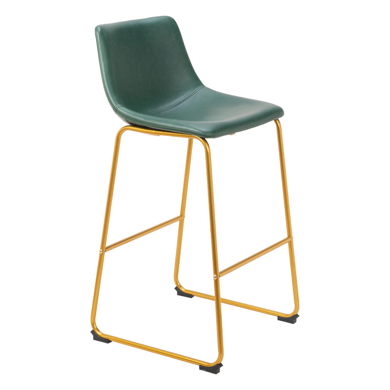 Zuo Augusta 109961 Barstool - Green & Gold IMAGE 6
