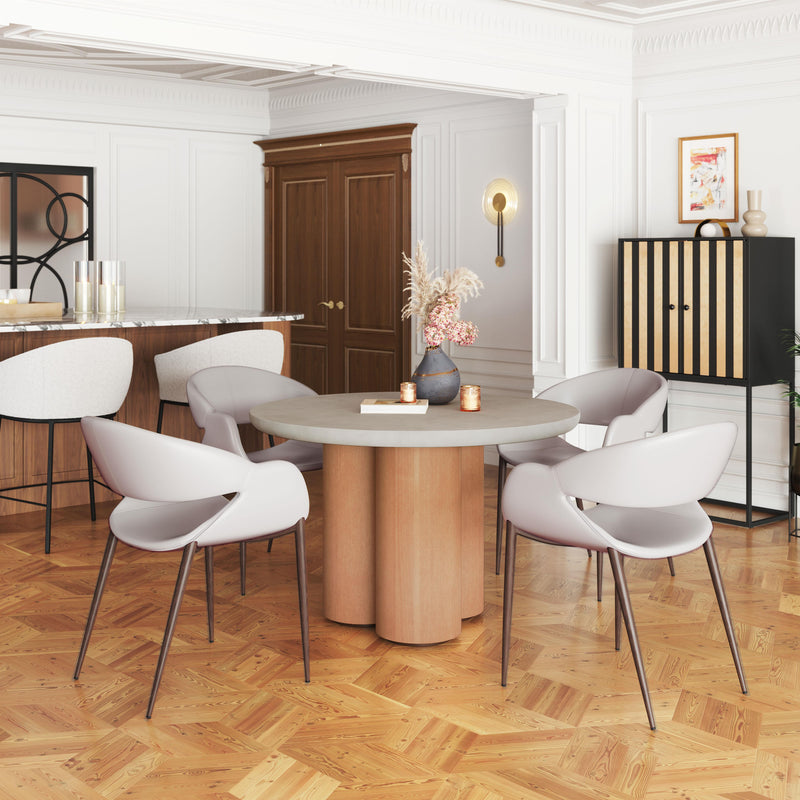 Zuo Limay 109971 Dining Chair - Beige & Walnut IMAGE 10