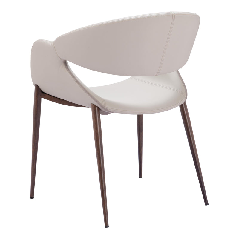Zuo Limay 109971 Dining Chair - Beige & Walnut IMAGE 5