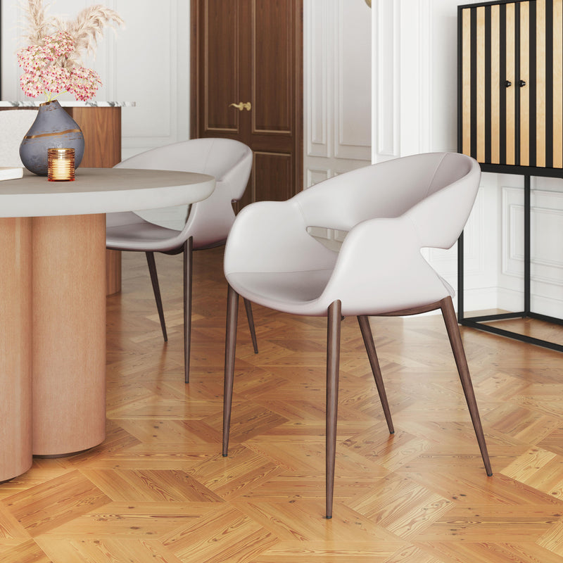 Zuo Limay 109971 Dining Chair - Beige & Walnut IMAGE 9
