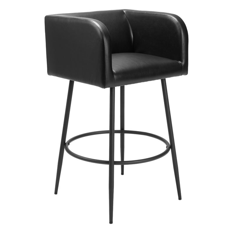 Zuo Horbat 110063 Barstool - Black IMAGE 6