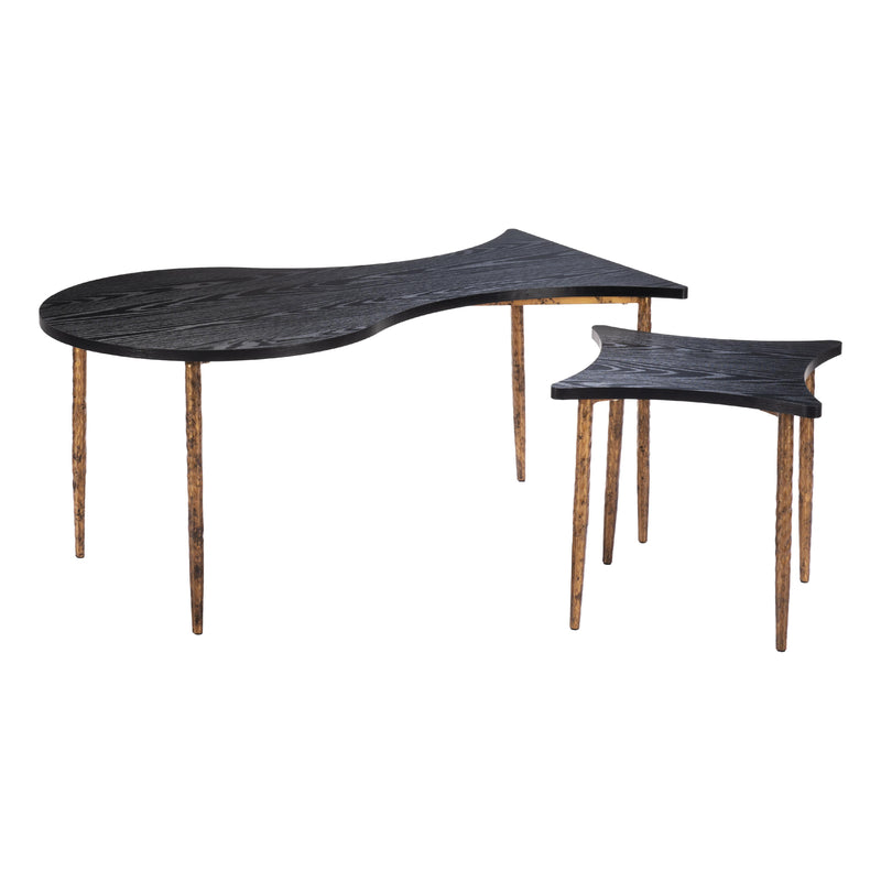Zuo Norden 110032 Coffee Table Set - Black & Bronze IMAGE 2