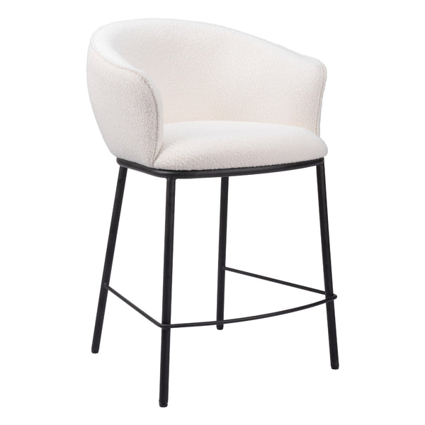 Zuo Essen 109807 Counter Stool - Ivory IMAGE 1