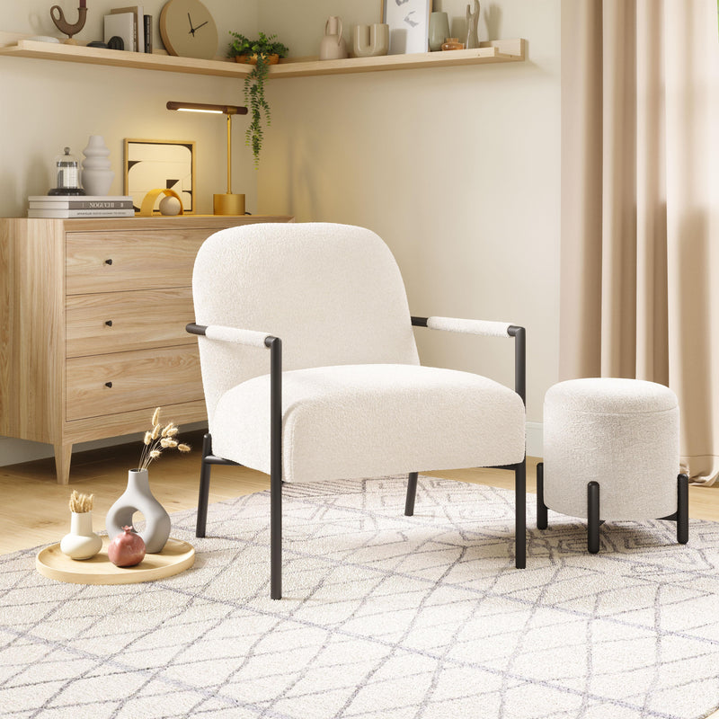 Zuo Chicago 109518 Accent Chair - Ivory IMAGE 8