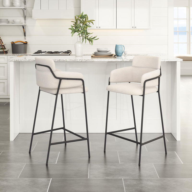 Zuo Marcel 109665 Counter Stool - Cream IMAGE 7
