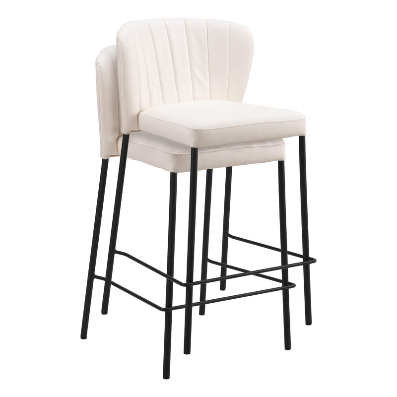 Zuo Linz 109780 Counter Stool - Cream IMAGE 7