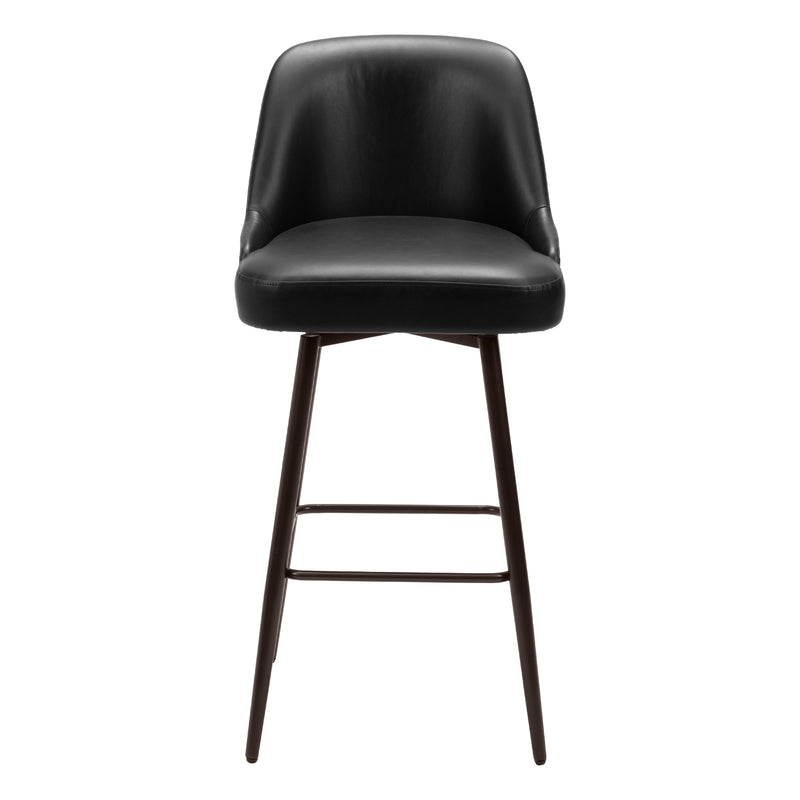 Zuo Keppel 109975 Swivel Barstool - Black & Bronze IMAGE 3