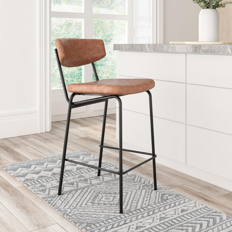 Zuo Charon 110262 Counter Stool - Vintage Brown IMAGE 9