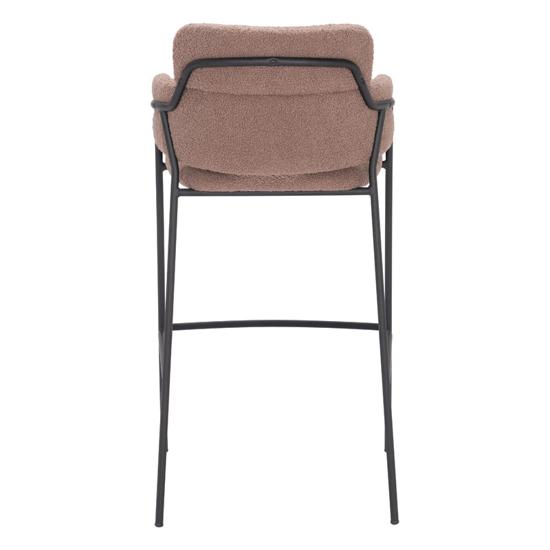 Zuo Marcel 109668 Barstool - Brown IMAGE 4