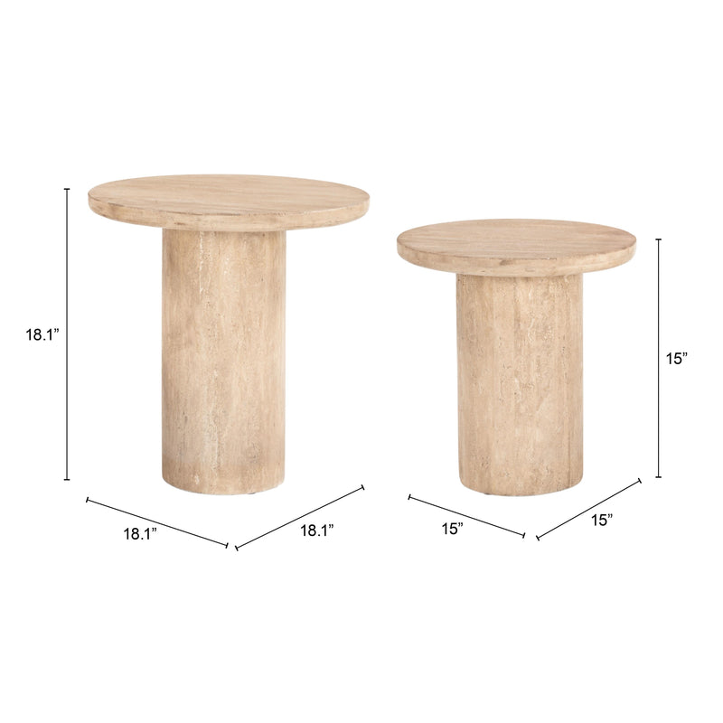 Zuo Fenith 109869 Accent Table Set - Natural IMAGE 6
