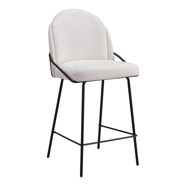 Zuo Jambi 109967 Counter Stool - Ivory IMAGE 1