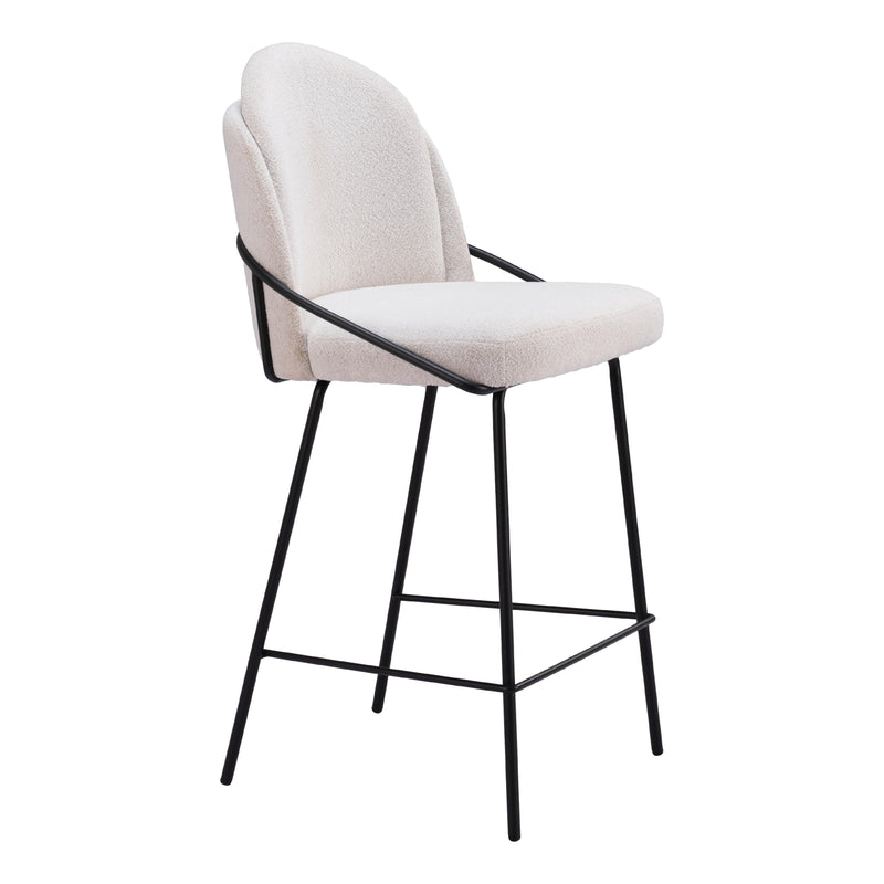 Zuo Jambi 109967 Counter Stool - Ivory IMAGE 6
