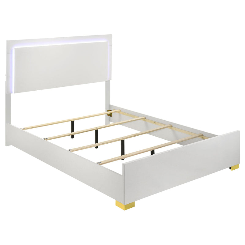  Coaster Furniture Marceline 222931F Wood Full LED Panel Bed - White IMAGE 4