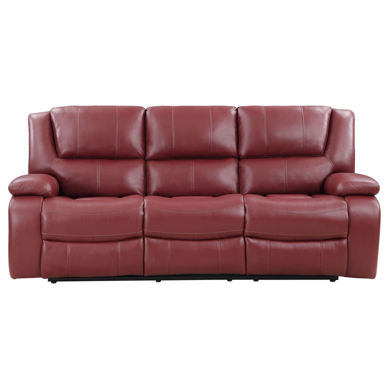  Coaster Furniture Camila 610241 Upholstered Motion Reclining Sofa - Red IMAGE 4