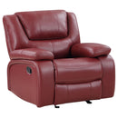  Coaster Furniture Camila 610243 Upholstered Glider Recliner Chair - Red IMAGE 1