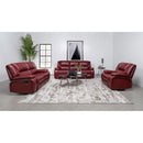  Coaster Furniture Camila 610243 Upholstered Glider Recliner Chair - Red IMAGE 2